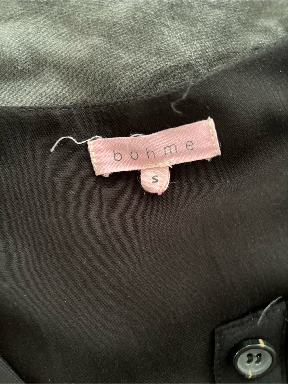 bohme Black Button-Front Short Sleeve Shirt Dress - Picture 2 of 8
